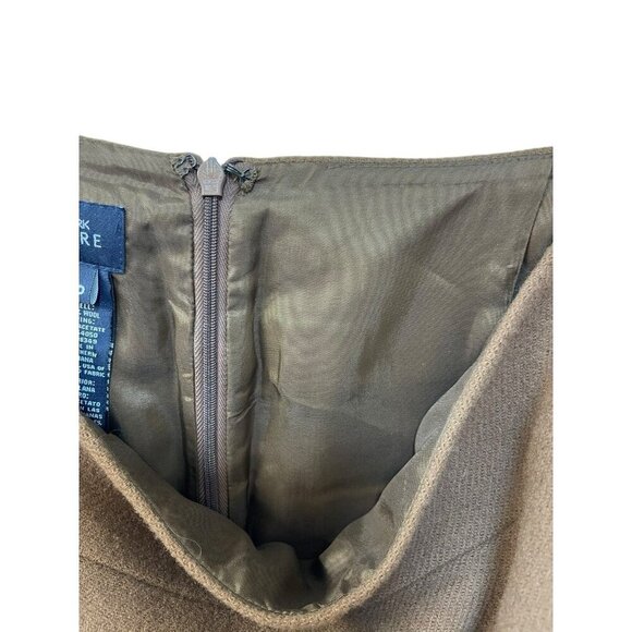 Jones New York 100% Wool Fringe Skirt Brown Size 10 Petite Western - Picture 3 of 6